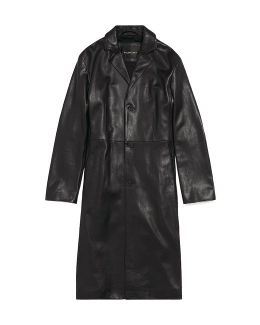 Balenciaga Black Collared Button-Up Jacket