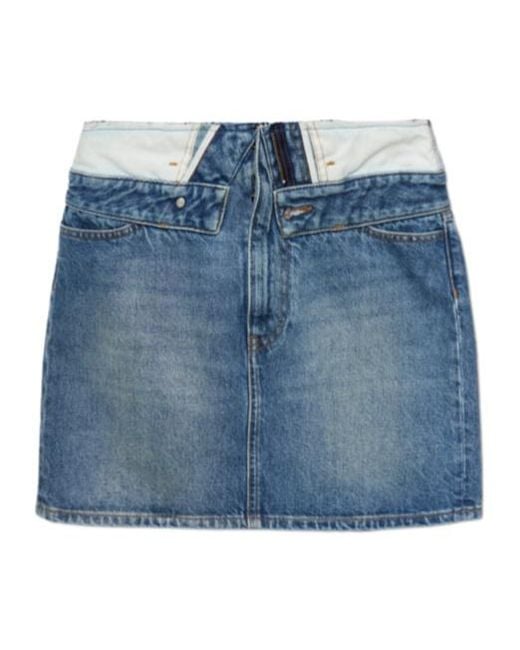 MM6 by Maison Margiela Blue Denim Skirt