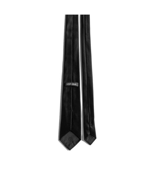 Giorgio Armani Black Pointed-Tip Tie for men