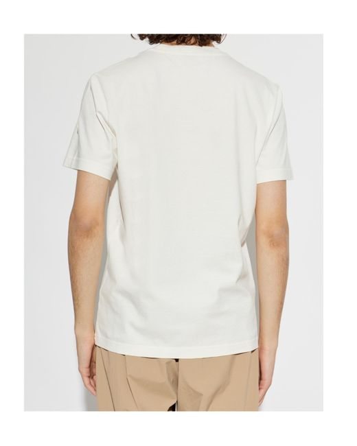 Moncler White Anchor Embroidered T-Shirt for men