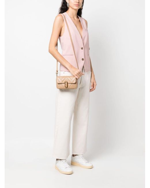 Marc Jacobs Natural Logo Plaque Quilted Shoulder Bag
