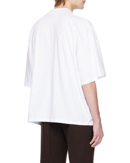Jil Sander White Mock-Neck T-Shirt for men