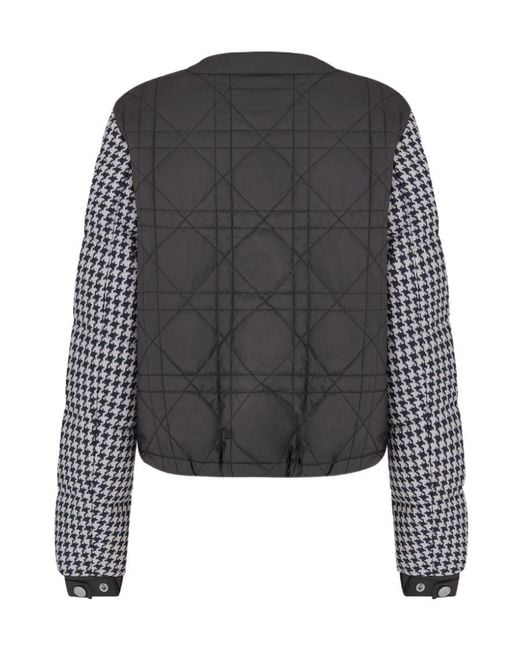 Dior Black Christian Houndstooth Zip-Up Jacket