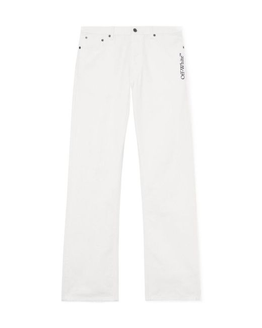 Off-White c/o Virgil Abloh White Half Arrow Slim Relaxed Trousers for men