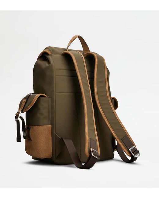 Tod's Green Flap Backpack for men