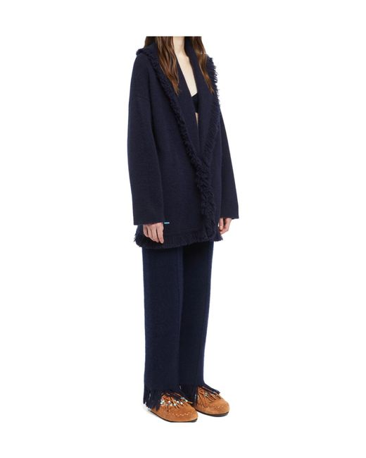 Alanui Blue Fringed Cardigan
