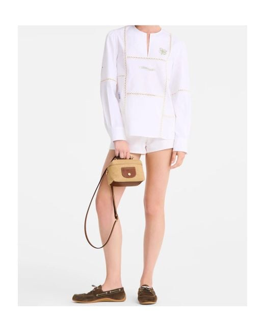 Longchamp Natural Top Handle Shoulder Bag