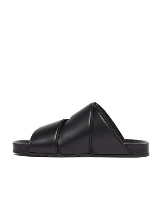 Bottega Veneta Black Bridge Mule Sandals for men