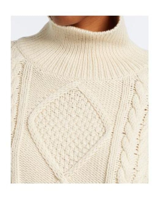 Nili Lotan White Kimmy Cable-Knit Cotton And Cashmere Sweater