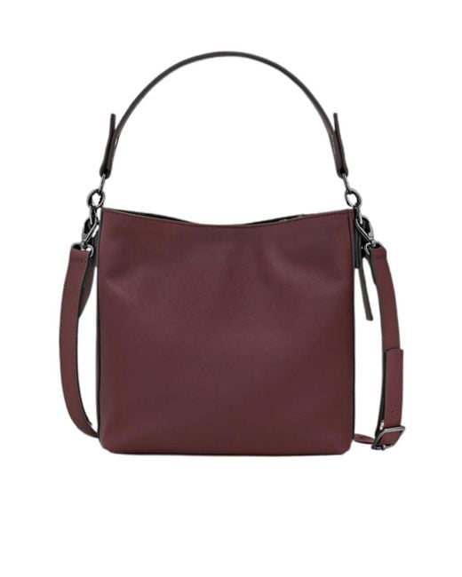 Longchamp Purple S 3D Leather Tote Bag