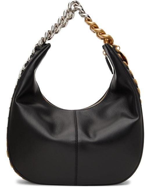 Stella McCartney Black Frayme Zipit Small Shoulder Bag