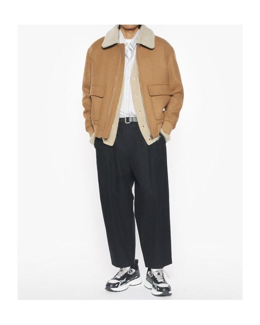 Maison Kitsuné Natural Shearling Collar Jacket for men