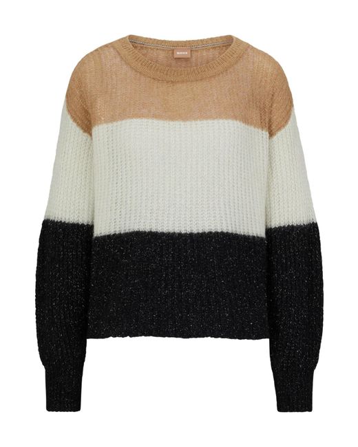 Boss Black Crew-Neck Knit Sweater
