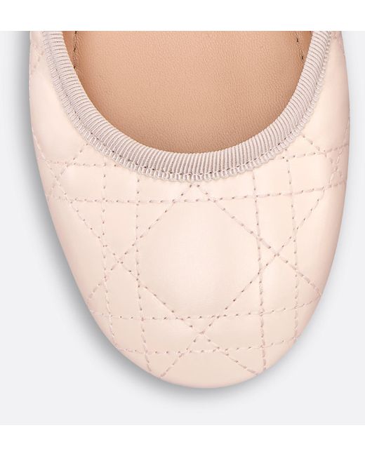 Dior Pink Christian Quilted Ballet Flats