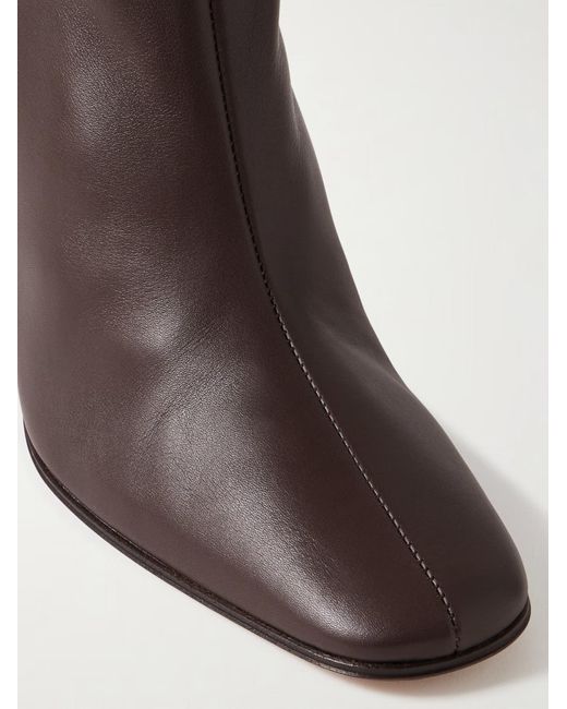 The Row Brown Mona Leather Boots