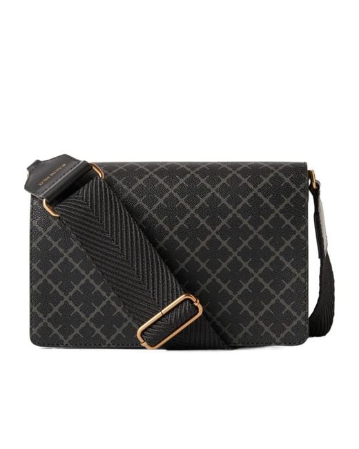 By Malene Birger Black Loenna Geometric-Pattern Shoulder Bag