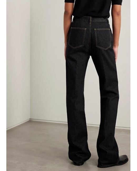 The Row Black Vita Straight Jeans