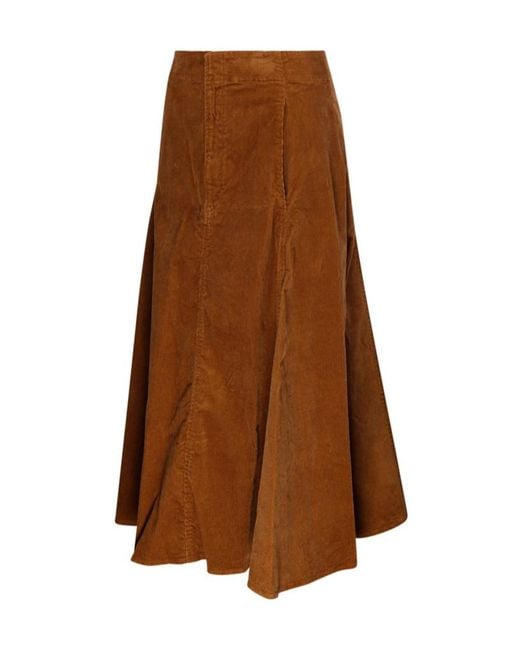 Polo Ralph Lauren Brown Ralph Lauren A-Line Midi Skirt
