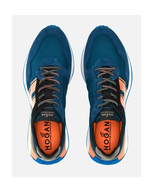 Hogan Blue H601 Lace-Up Sneakers for men