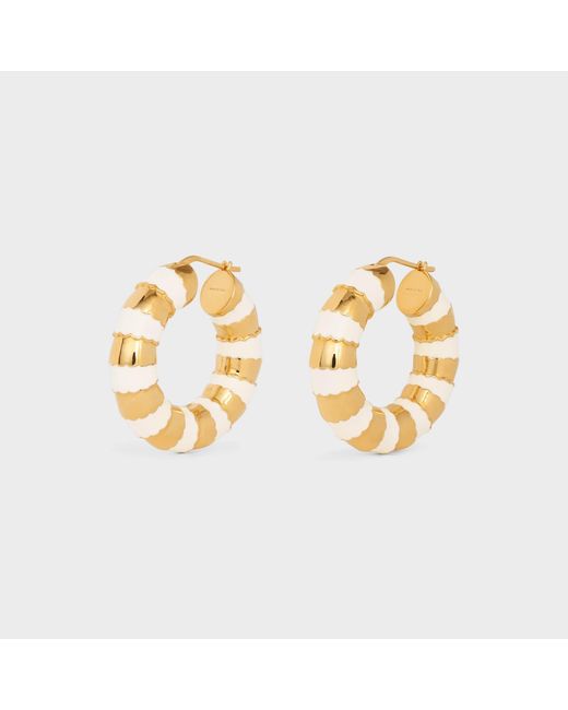 Céline Metallic Frosted Hoops