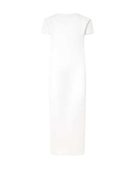 Khaite White Iryl Backless Draped Dress