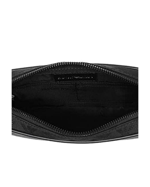 Emporio Armani Black All-Over Jacquard Wash Bag for men
