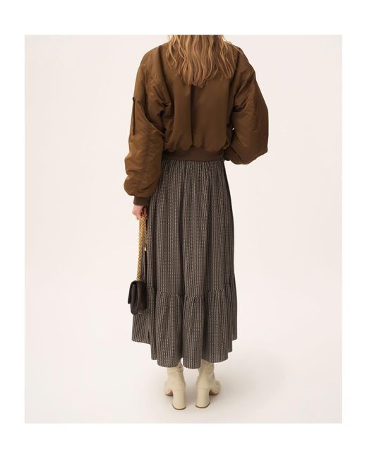 Chloé Brown Chloé Zip-Up Bomber Jacket