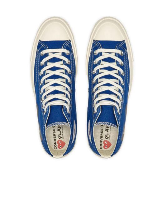 COMME DES GARÇONS PLAY Blue Logo Lace Up Casual Sports Shoes for men
