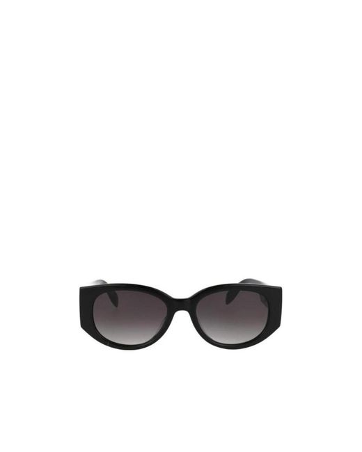 McQueen White Eyewear Rectangle Frame Sunglasses
