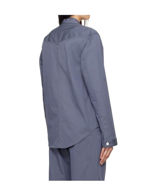 Dion Lee Gray Long-Sleeve Denim Shirt for men