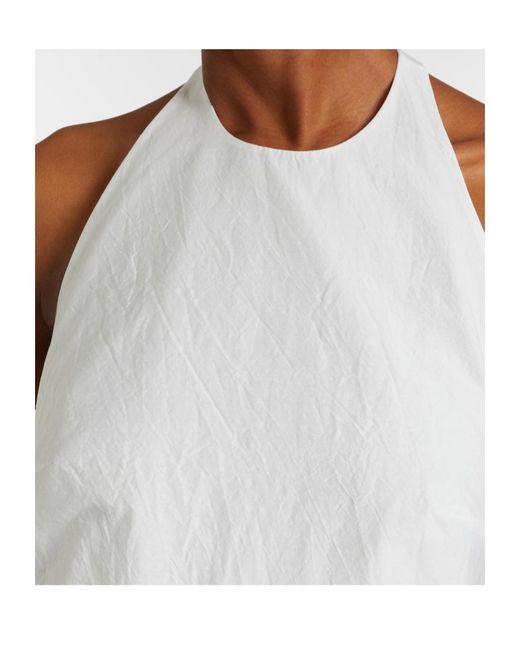 Rohe White Cotton-Blend Poplin Midi Dress