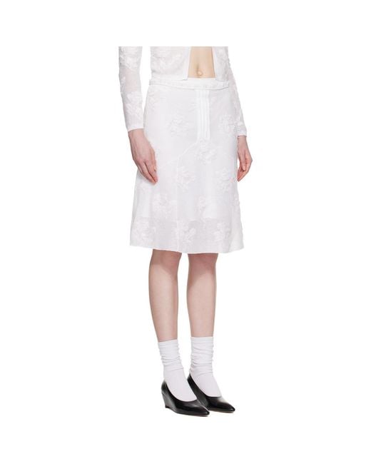 ShuShu/Tong White Threadwork Knit Skirt
