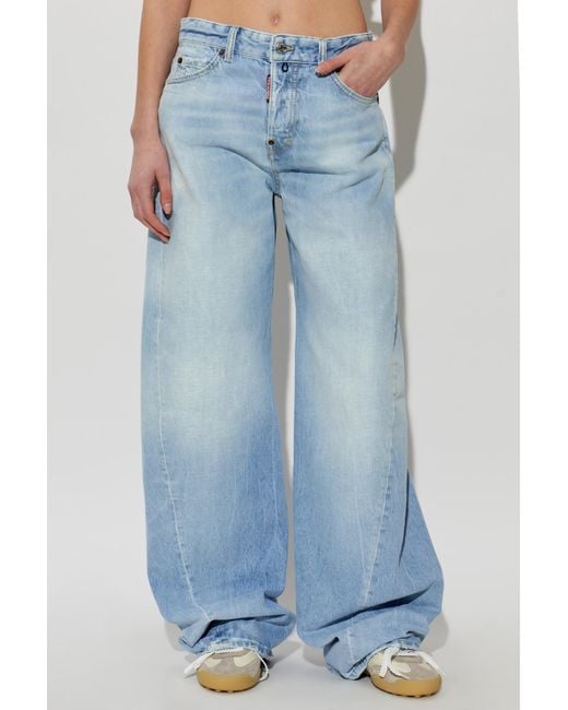 DSquared² Blue Loose Twisted Jeans