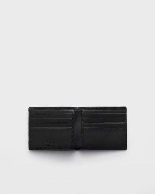 Prada Black Antiqued Leather Wallet