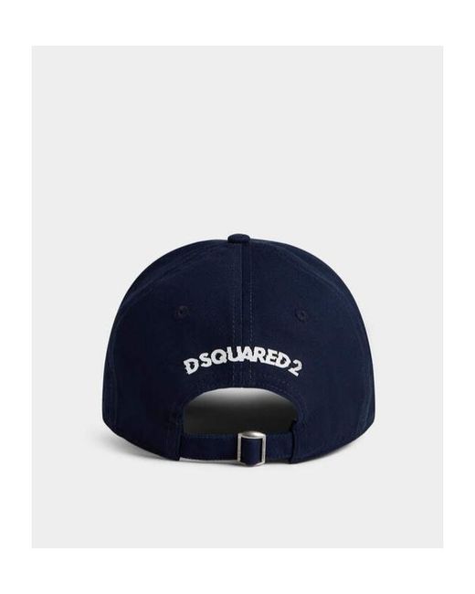 DSquared² Blue Logo-Print Baseball Hat for men