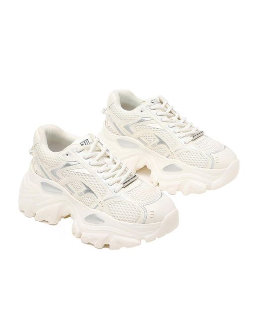 Steve Madden White Mesh Dad Sneakers