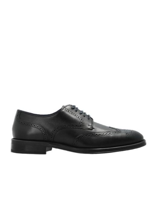 Paul Smith Black Ps Paul Smith Round Toe Lace-Up Shoes for men