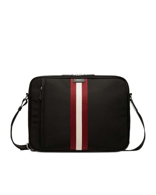 Bally Black Zippered Shoulder Bag for men