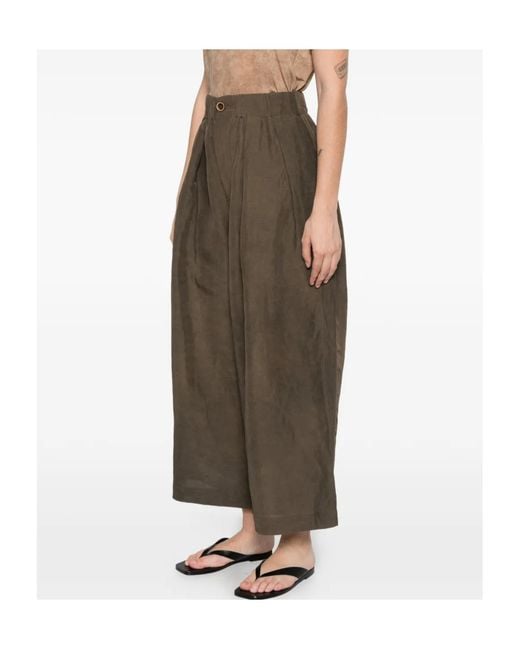 Uma Wang Green Poetic Pants