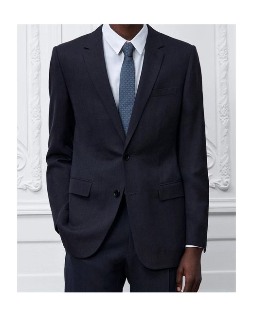Dior Blue Long-Sleeved Suit Jacket Set for men