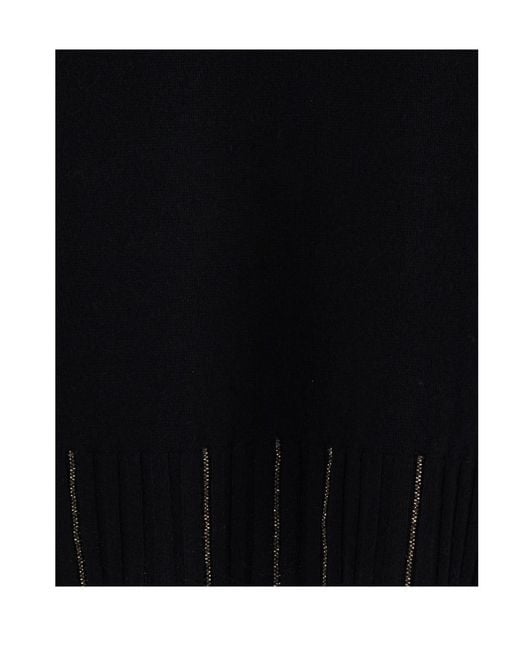 Fabiana Filippi Black Ribbed Hem Sweater