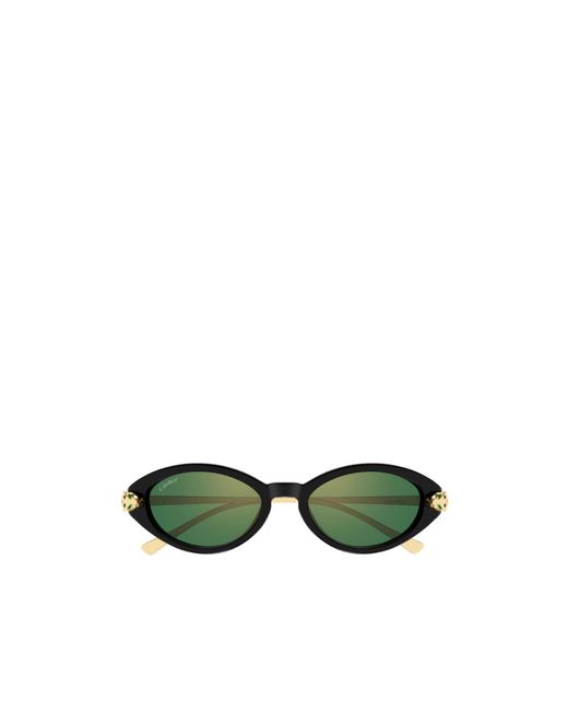 Cartier Green Cat Eye Frame Sunglasses