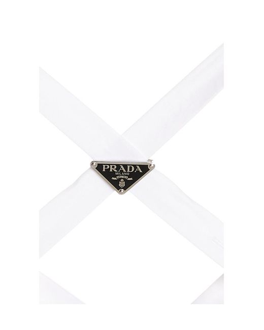 Prada White Long-Sleeved Buttoned Shirt