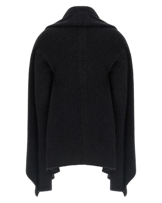 Rick Owens Black Long-Sleeve Cardigan