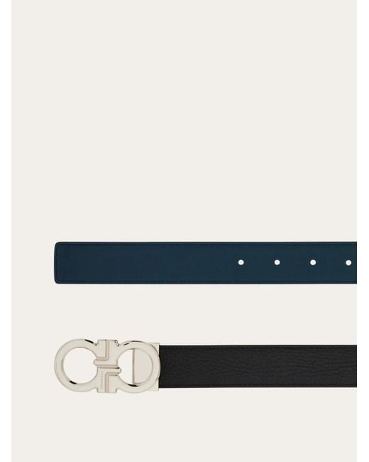 Ferragamo White Ferragamo Buckle Belt for men