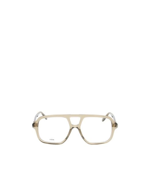Loewe White Pilot Frame Glasses