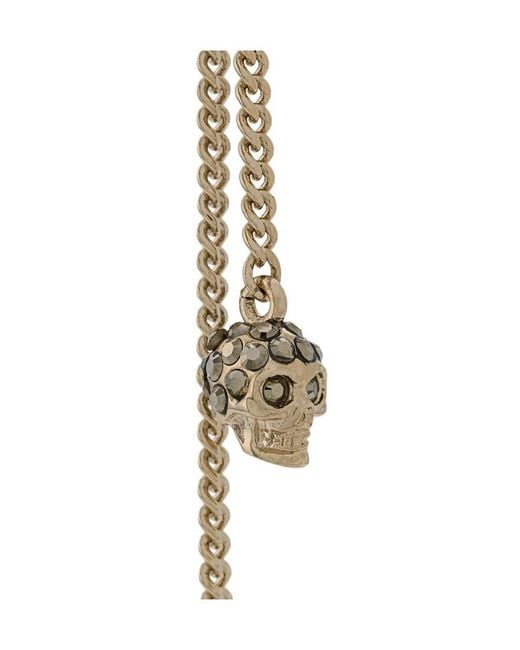 McQueen White Skull Pendant Necklace