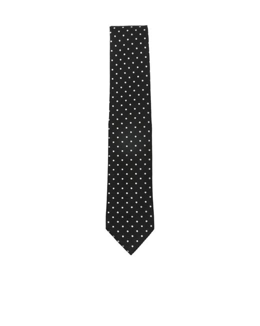 Tom Ford Black Printed Pointed Tie for men
