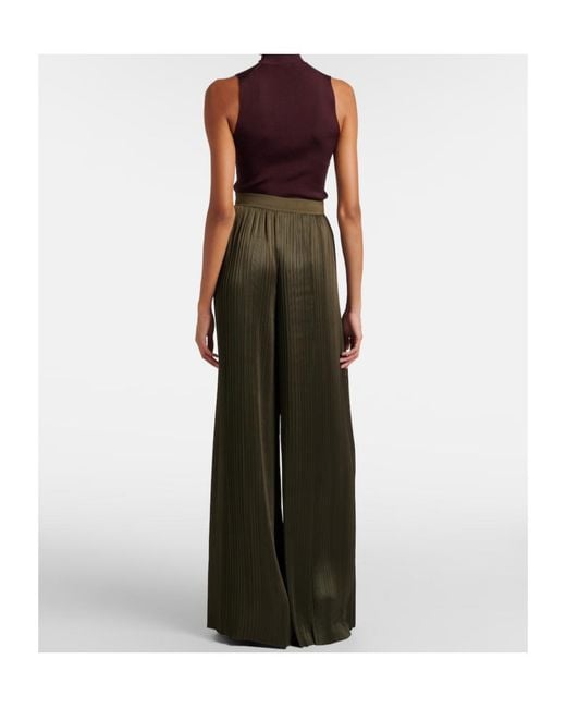 Joseph Green Pleated Wide-Leg Pants