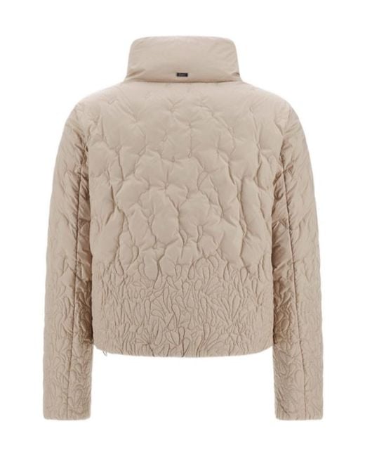 Herno Natural Quilted High-Neck Jacket